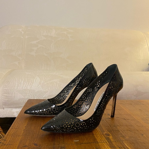 Manolo Blahnik Shoes - Manolo Blahnik Black Laser-Cut Heels